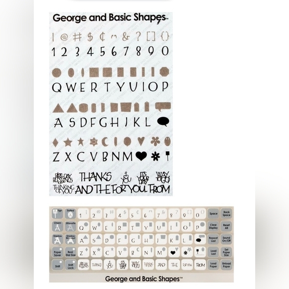 George & Basic  Shapes Cricut Diecut - Picture 2 of 5